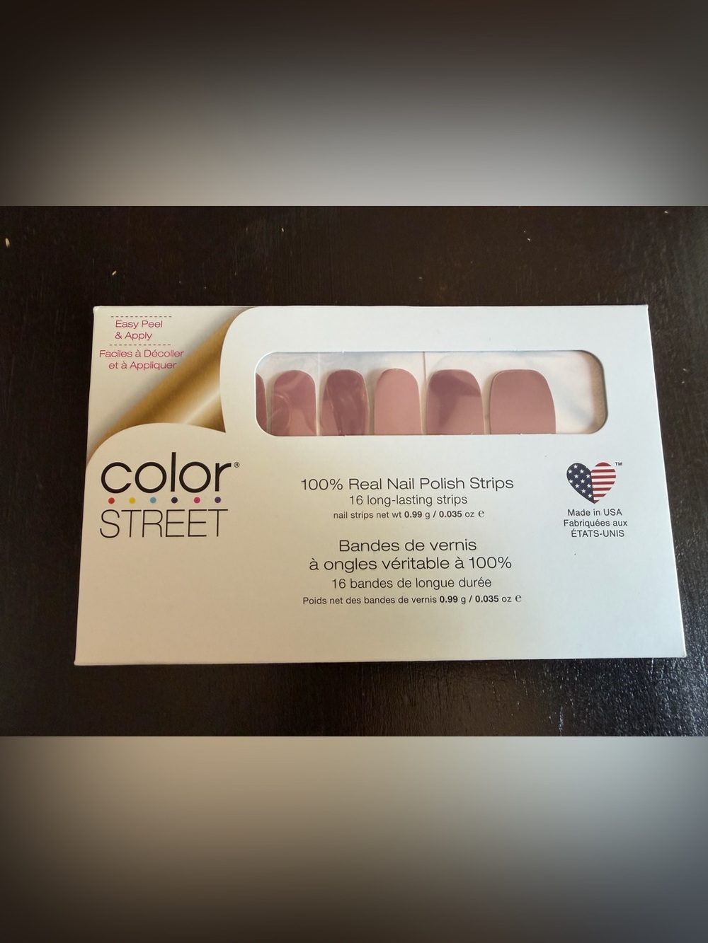 Color Street Manchester Mauve Nail Polish Strips